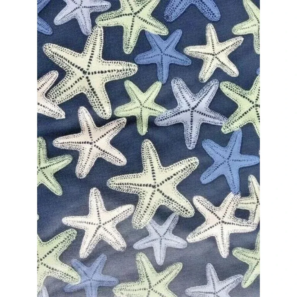 Starfish Tablecloth Flannel Backed Vinyl 52x70